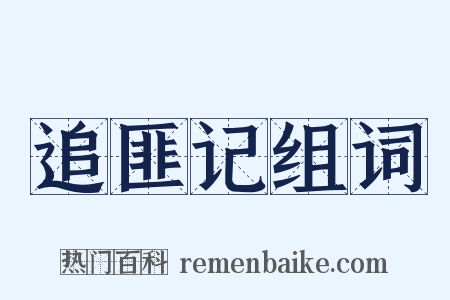追匪记组词是什么意思的图片